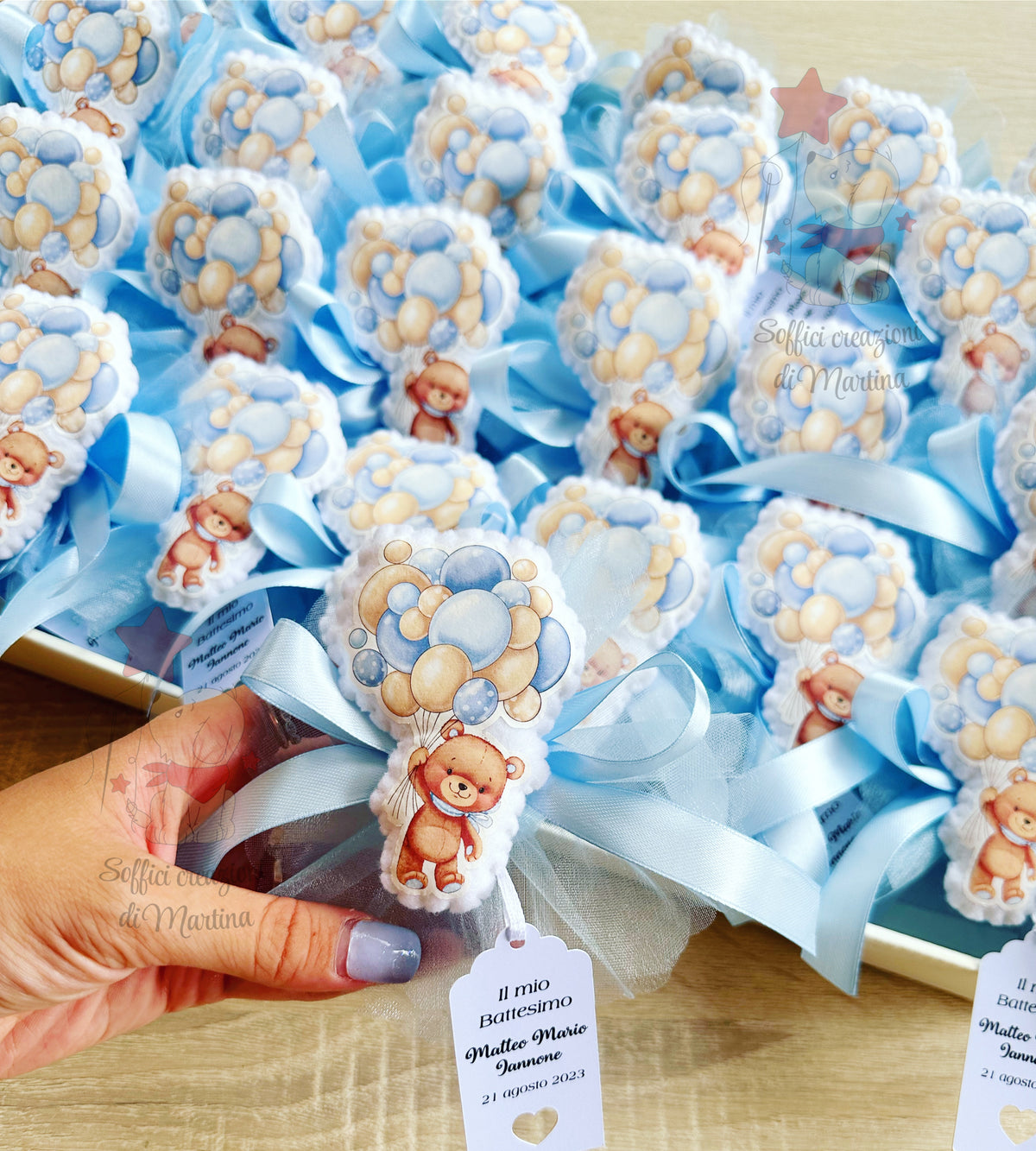 Small bags with printed magnet