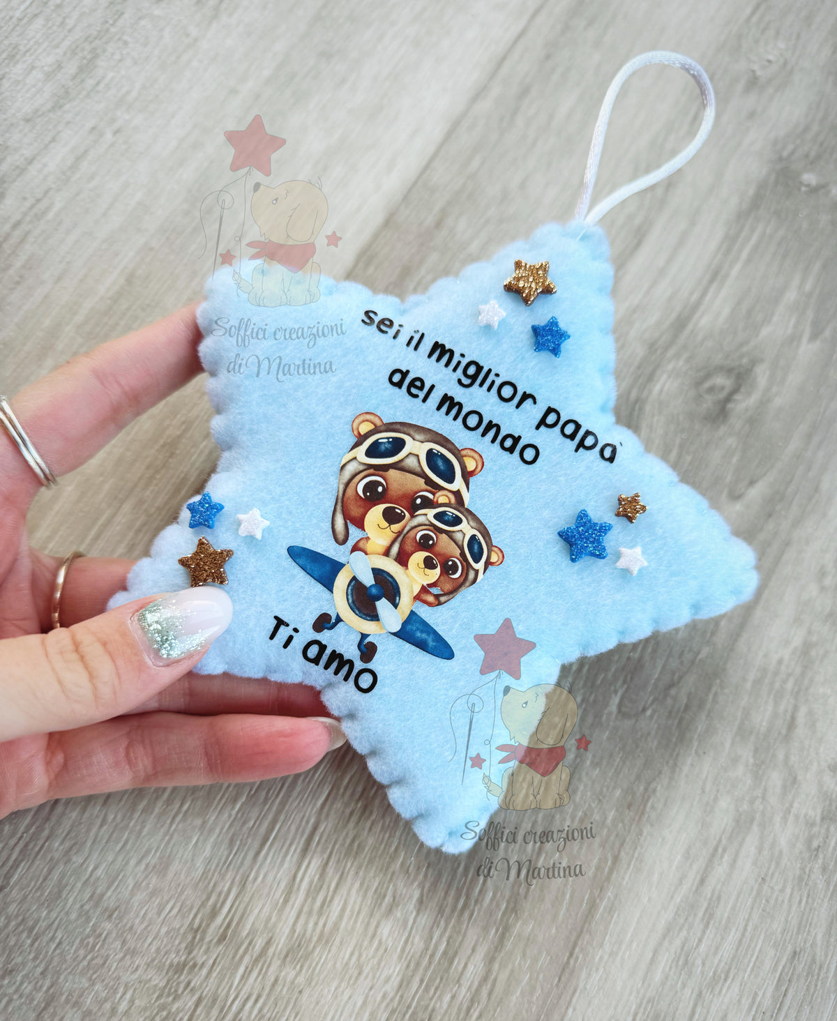 Stellina da appendere per la festa del papà