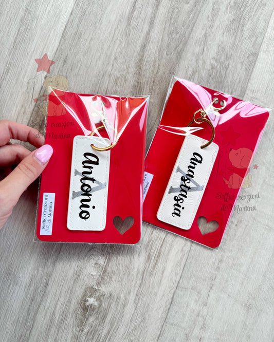 Portachiavi personalizzato similpelle