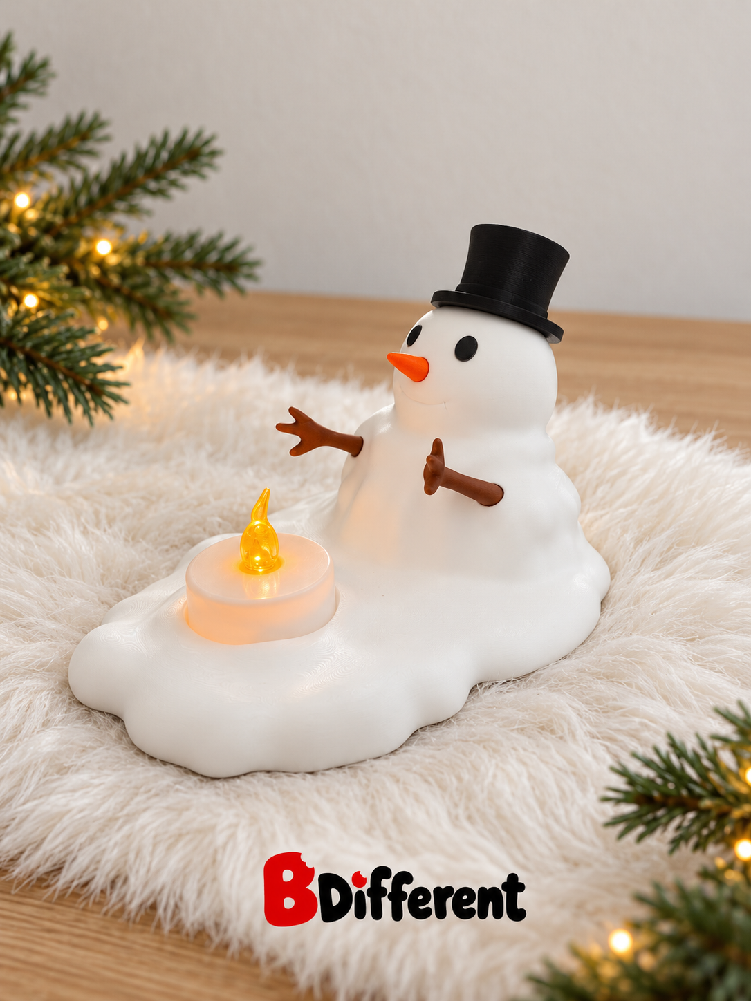 Pupazzo di neve sciolto magia del Natale