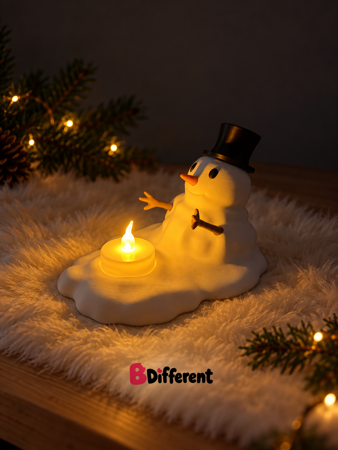 Pupazzo di neve sciolto magia del Natale