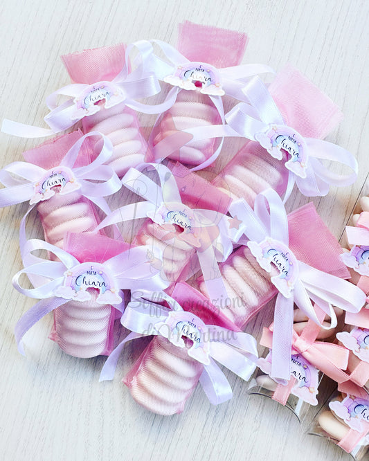 Simple little bags with cardboard decoration