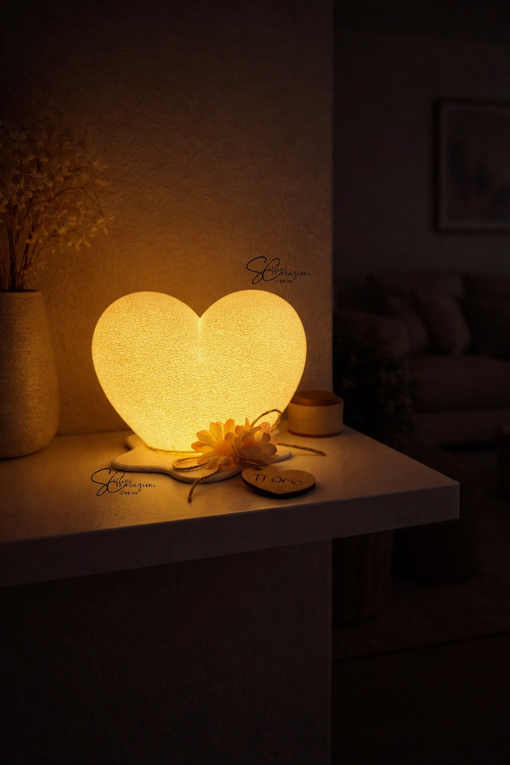 Lampada a cuore decorativa