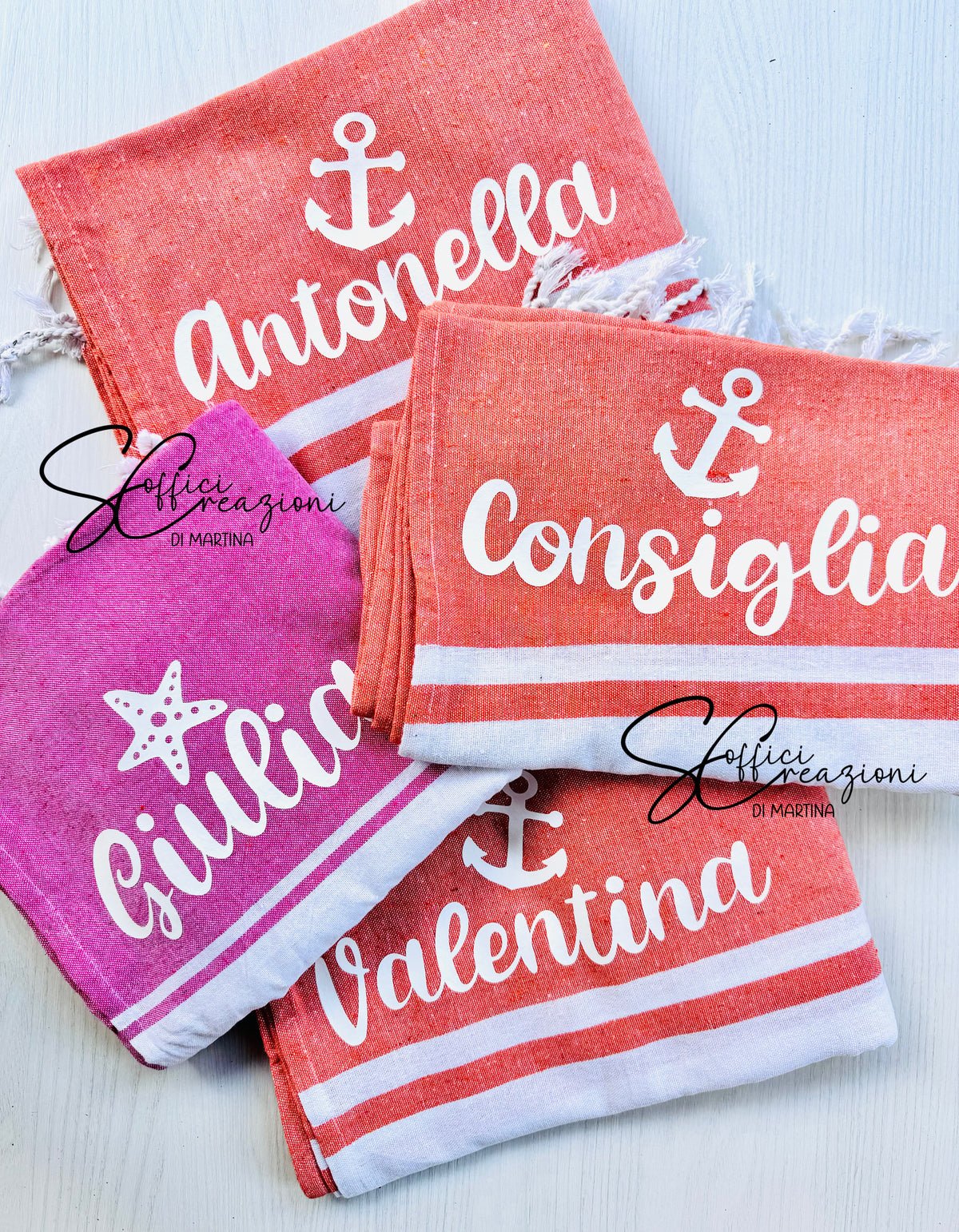 Telo mare fouta con nome