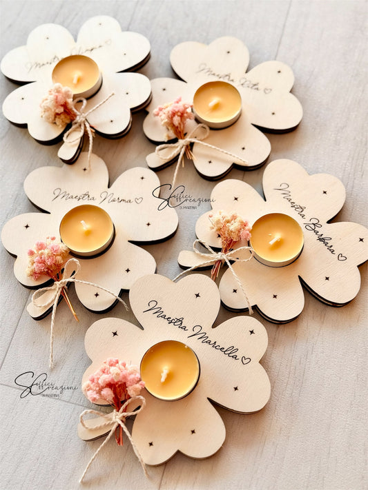 Porta tealight candela personalizzato