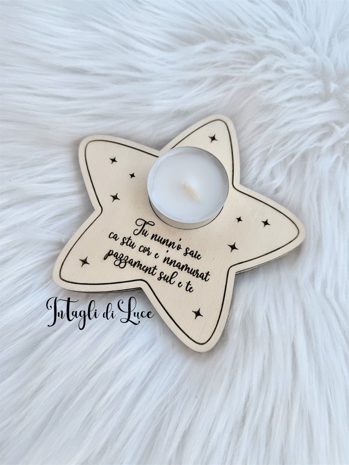 Porta tealight candela personalizzato