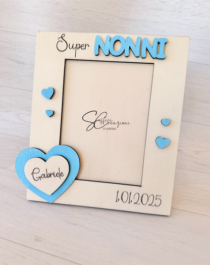 Portafoto in legno nonni