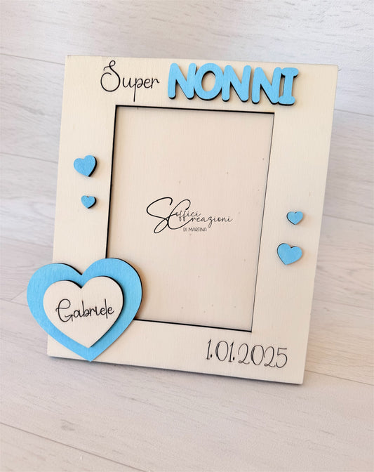Portafoto in legno nonni