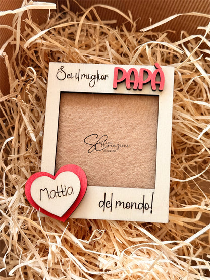 Portafoto in legno papà / nonni