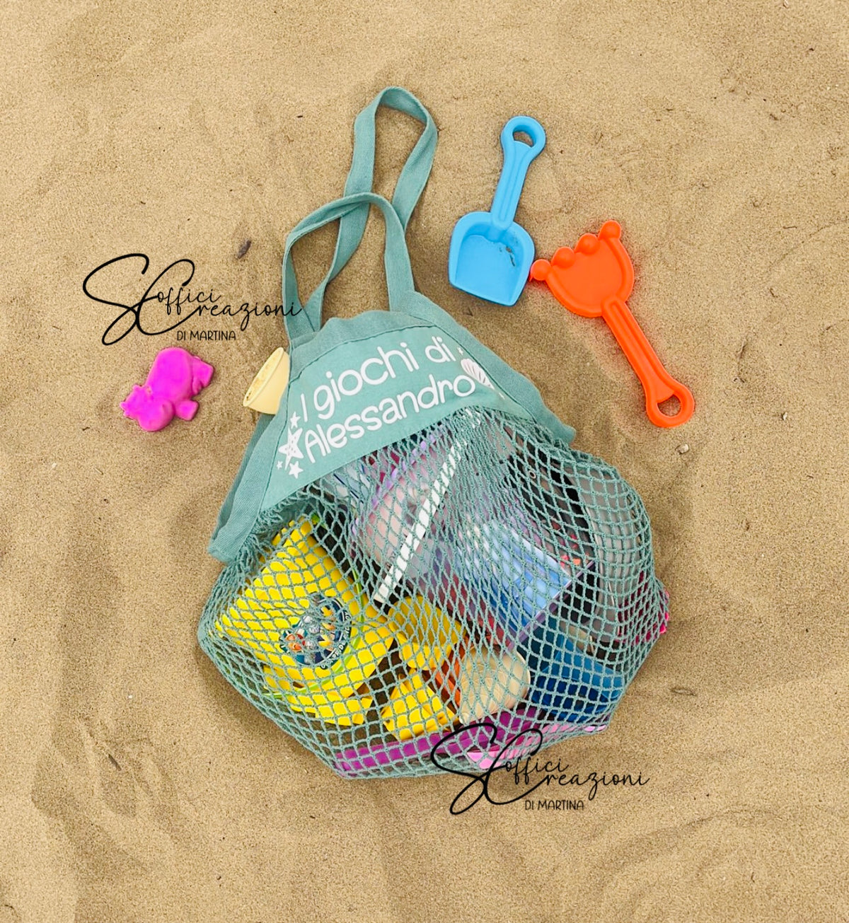Sacca a rete da spiaggia