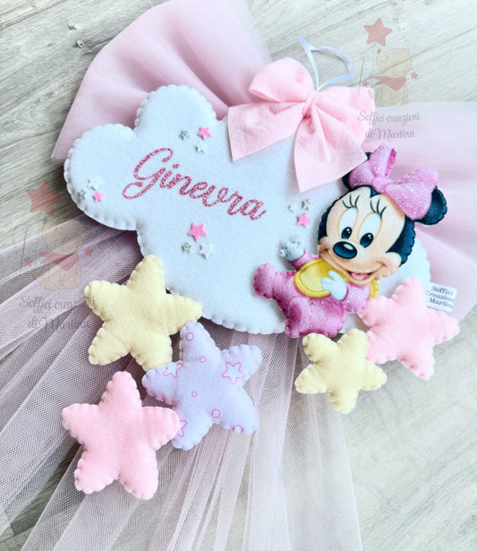 Minnie cloud birth bow