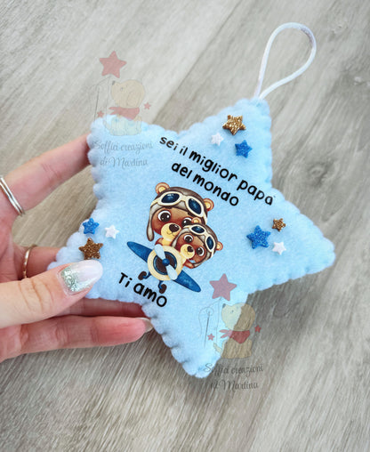 Stellina da appendere per la festa del papà