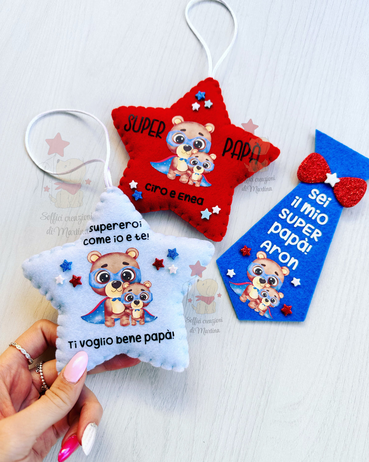 Stellina da appendere per la festa del papà
