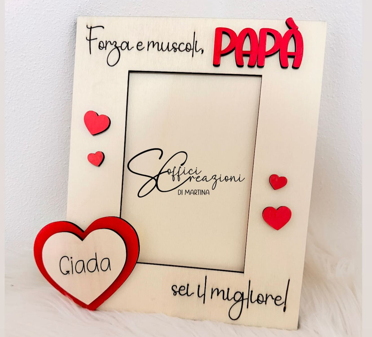 Portafoto in legno papà / nonni
