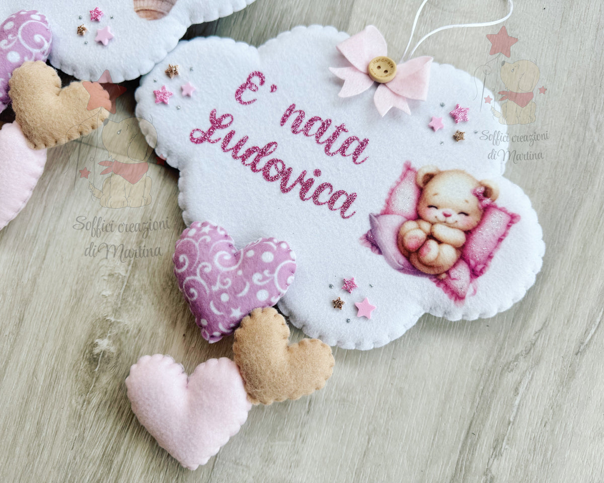 Nuvoletta nascita con stampa personaggi