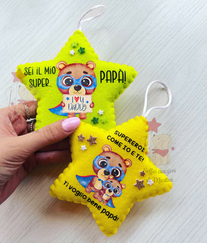 Stellina da appendere per la festa del papà