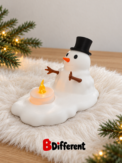Pupazzo di neve sciolto magia del Natale