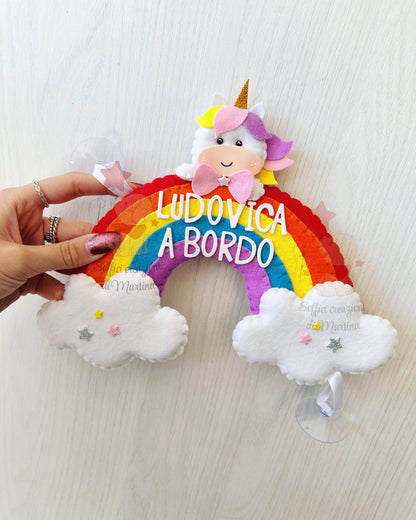 Bimba/o a bordo arcobaleno