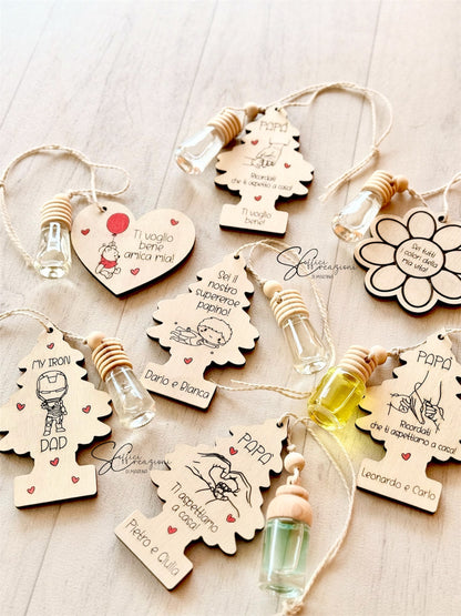 Profumatore auto personalizzato in legno
