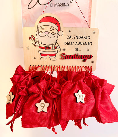 Calendario dell’avvento personalizzato in legno