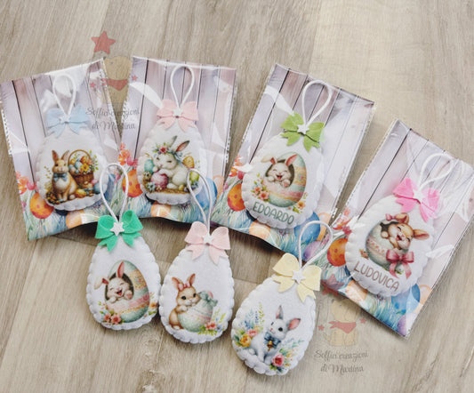 Hanging egg with print