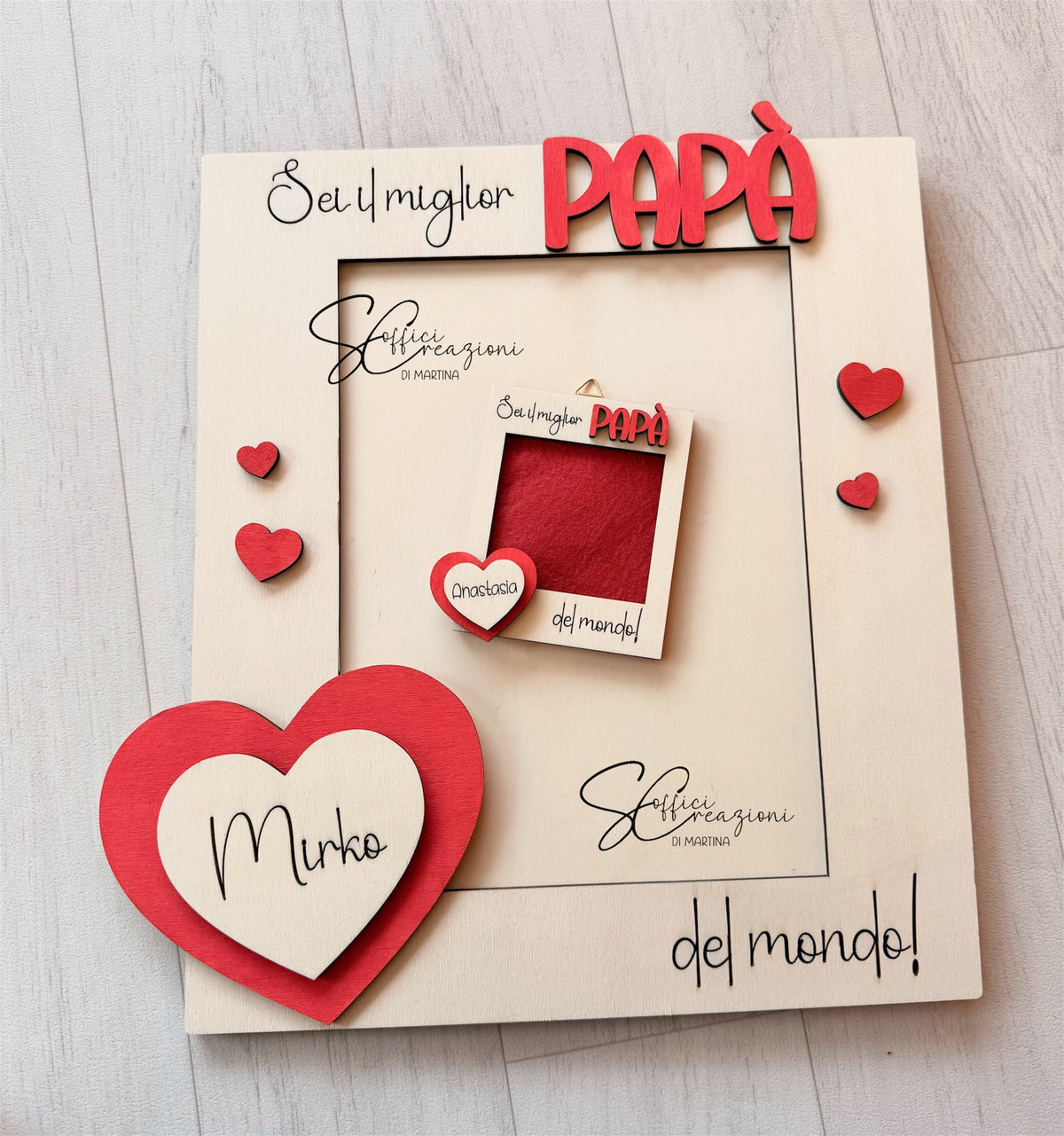 Portafoto in legno papà / nonni