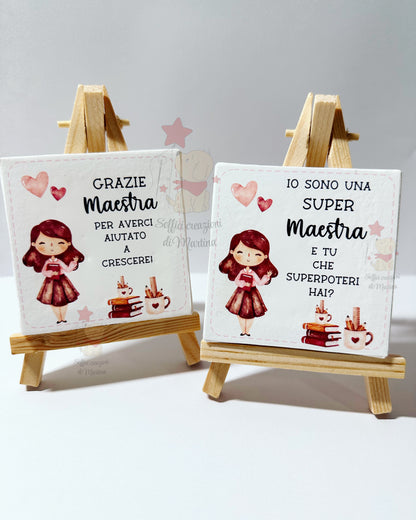 Tela in Canvas con dedica maestra