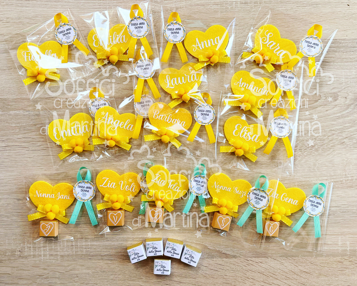 Cuore con calamita personalizzato festa della donna