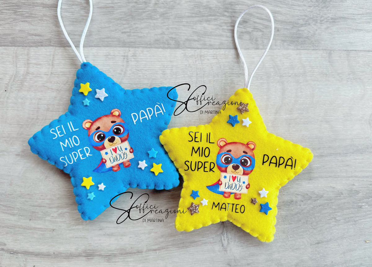 Stellina da appendere per la festa del papà