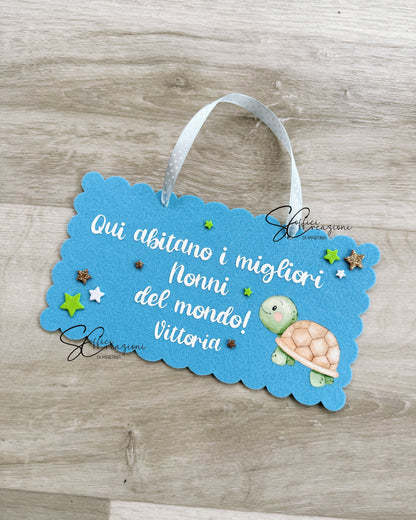 Plaque with dedication for grandparents' day