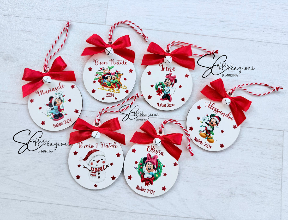 Pallina di Natale in legno personalizzata