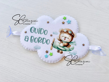 Baby on board with print