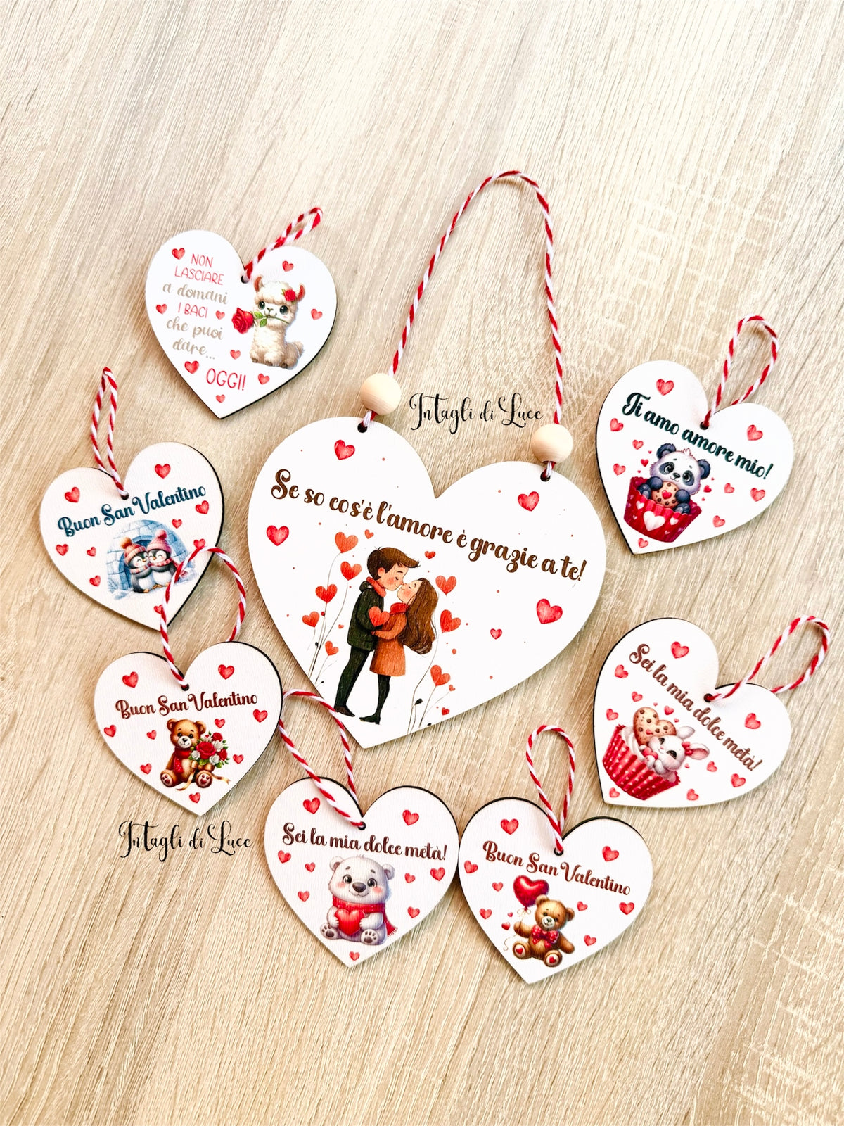Decorazioni legno San Valentino