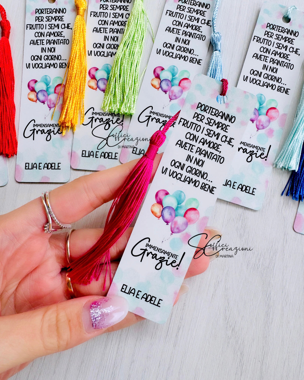 Personalized metal bookmarks