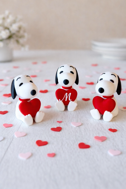 Mini snoopy stampa 3D con iniziale