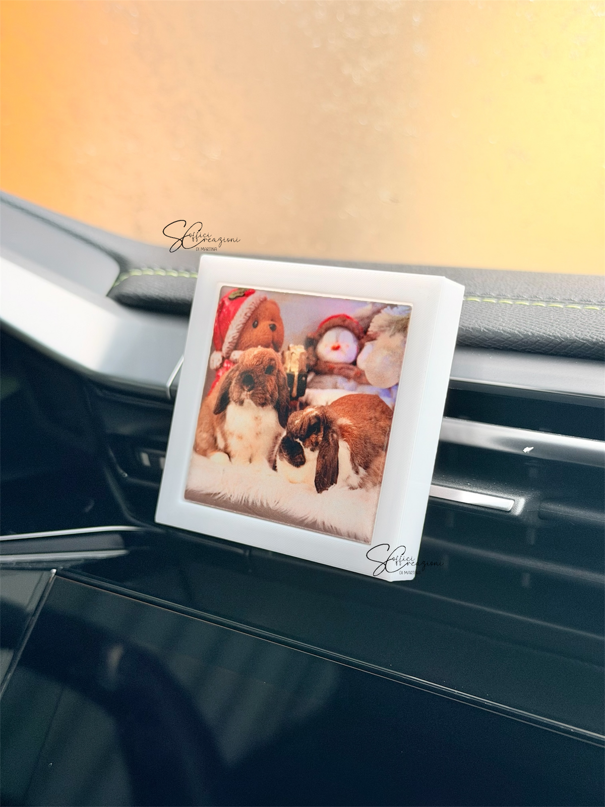 Quadretto per auto personalizzato con foto – Porta con te chi ami