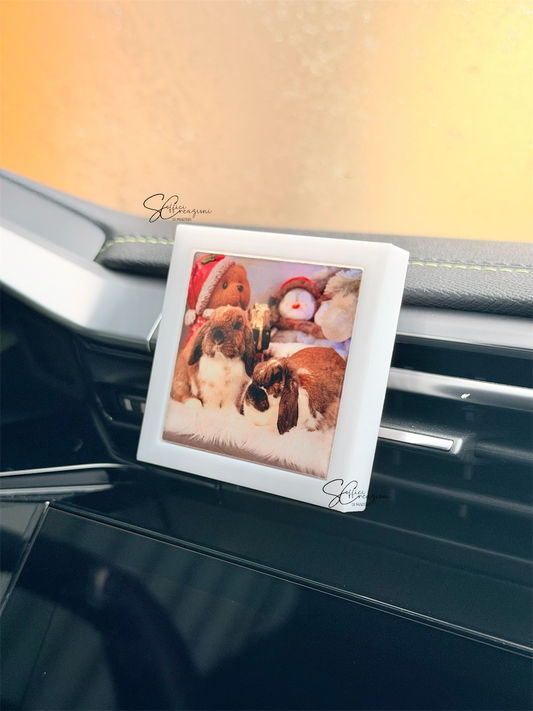Quadretto per auto personalizzato con foto – Porta con te chi ami