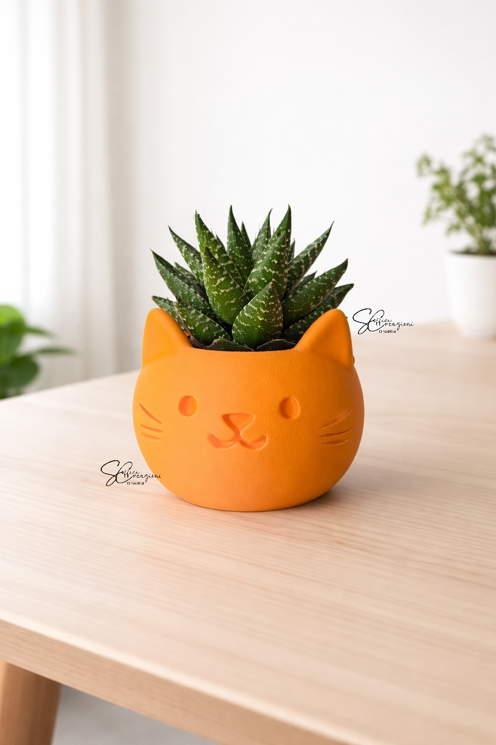 Vaso porta piantina gatto