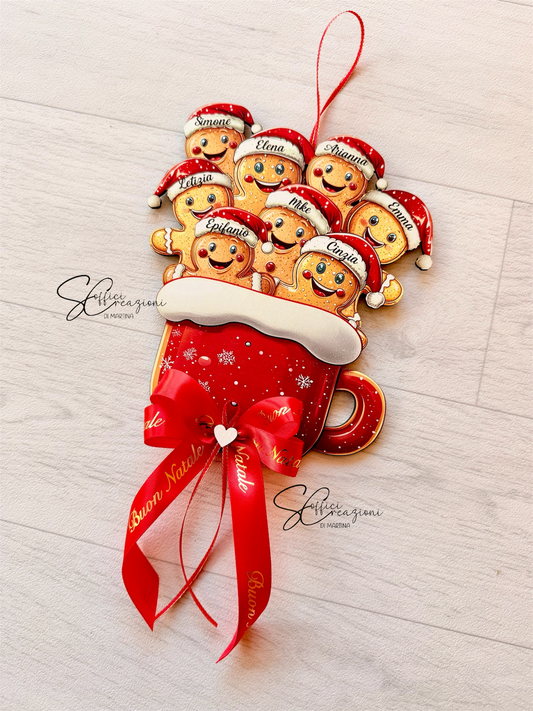 Decorazione natalizia famiglia pandizenzero