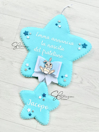 Mickey Mouse star model birth bow