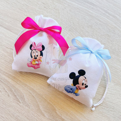 Sacchetto confetti con stampa topolino 