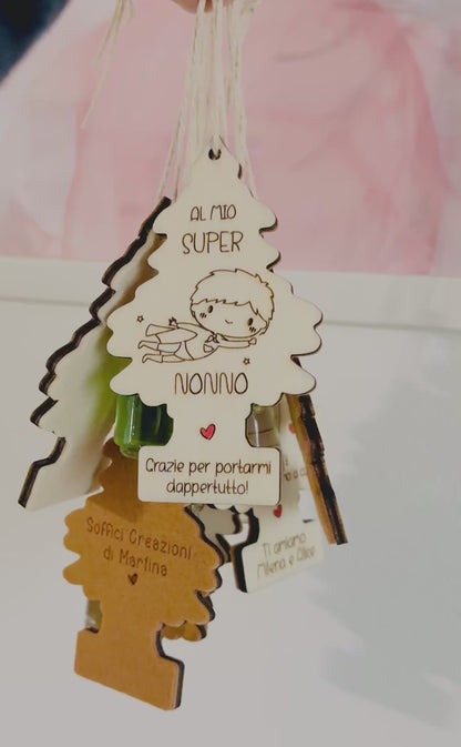 Profumatore auto personalizzato in legno